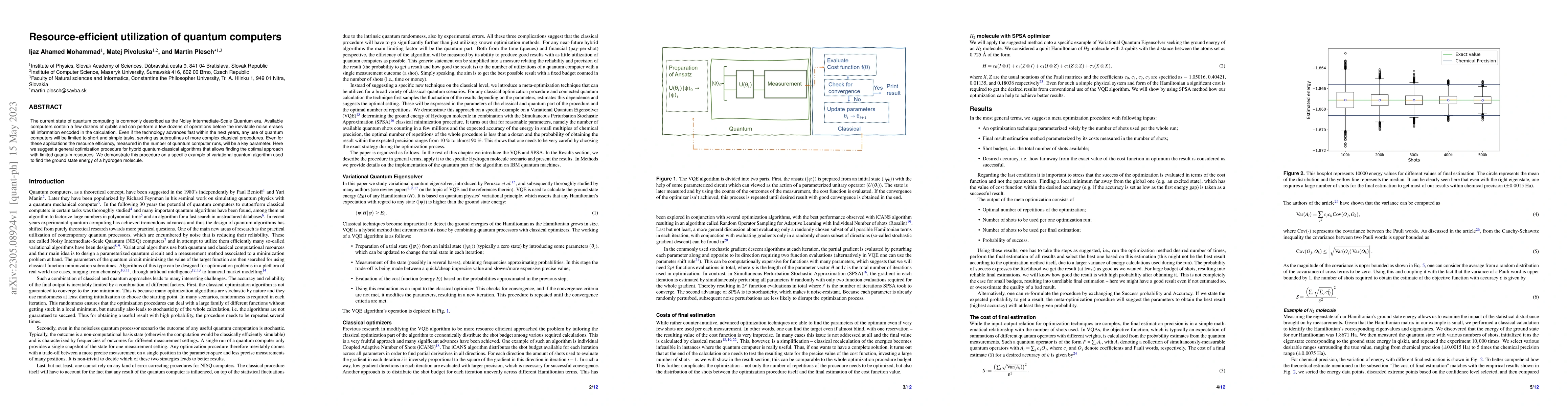Thumbnail for Resource-efficient utilization of quantum computers
