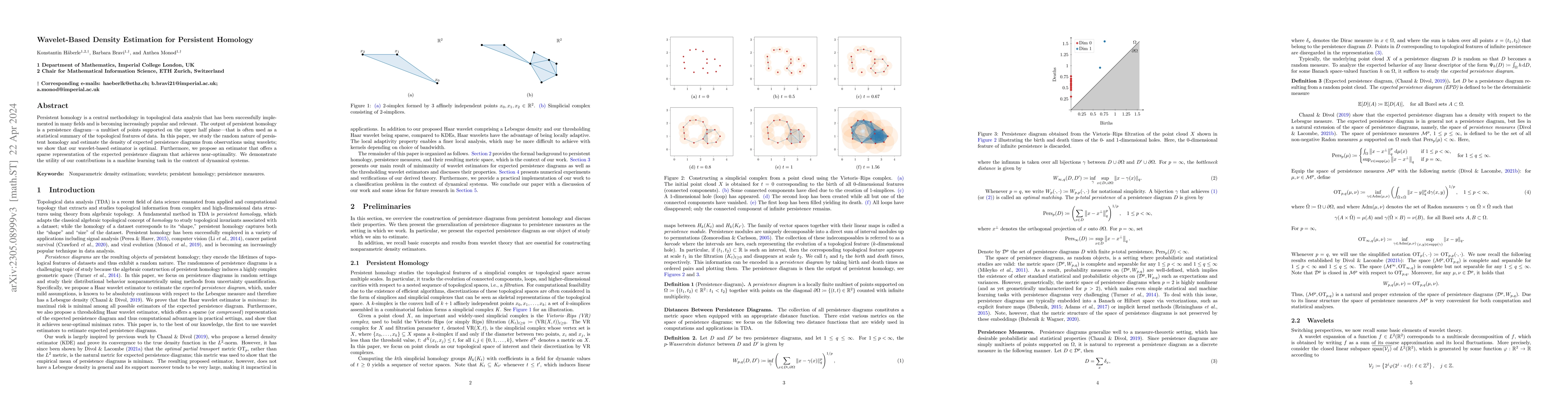 Thumbnail for Wavelet-Based Density Estimation for Persistent Homology