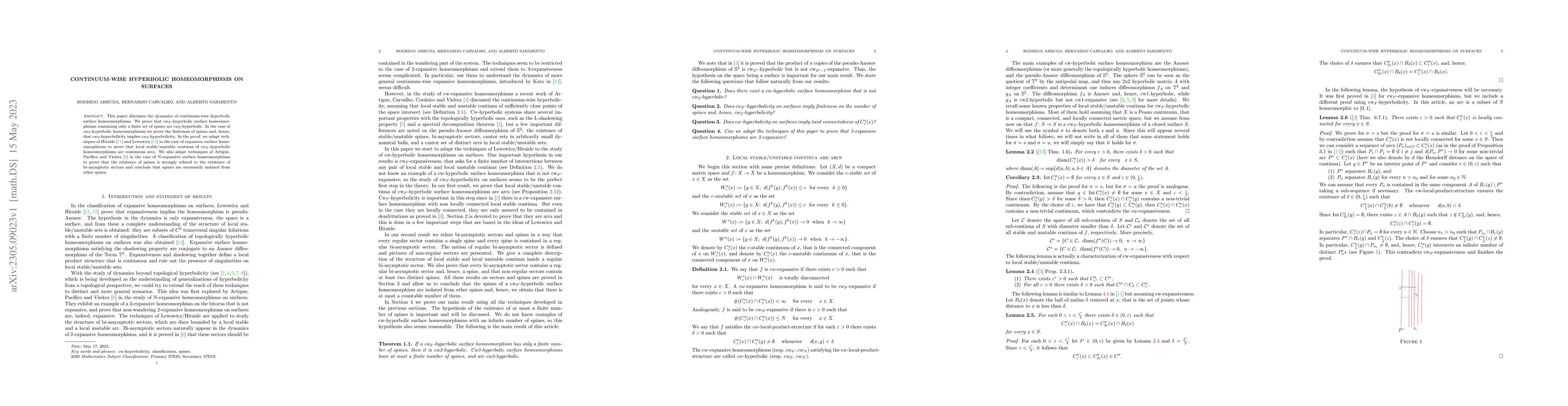Thumbnail for Continuum-wise hyperbolic homeomorphisms on surfaces
