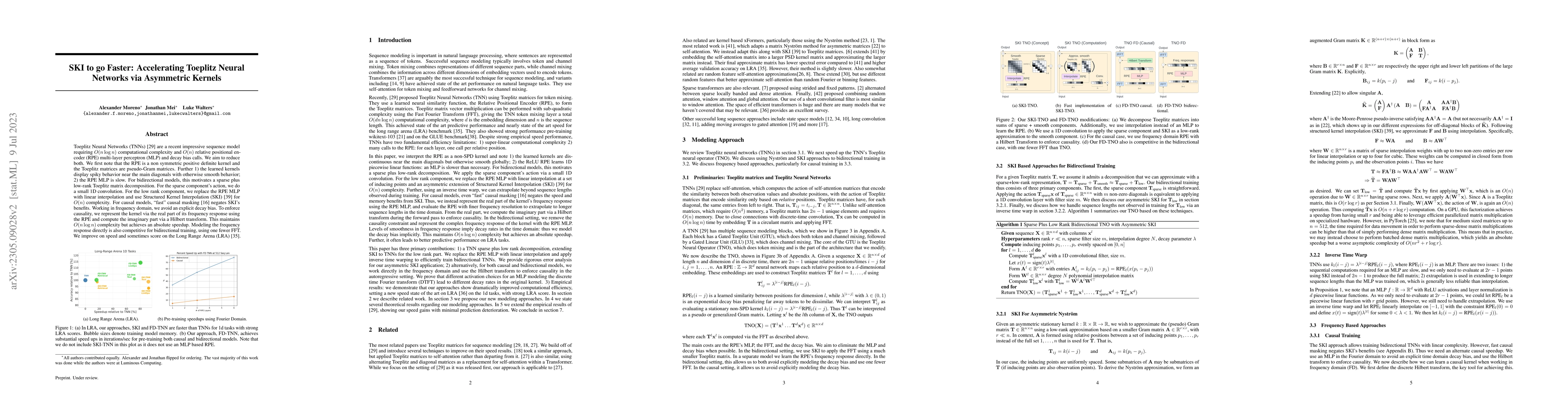 Thumbnail for SKI to go Faster: Accelerating Toeplitz Neural Networks via Asymmetric
  Kernels
