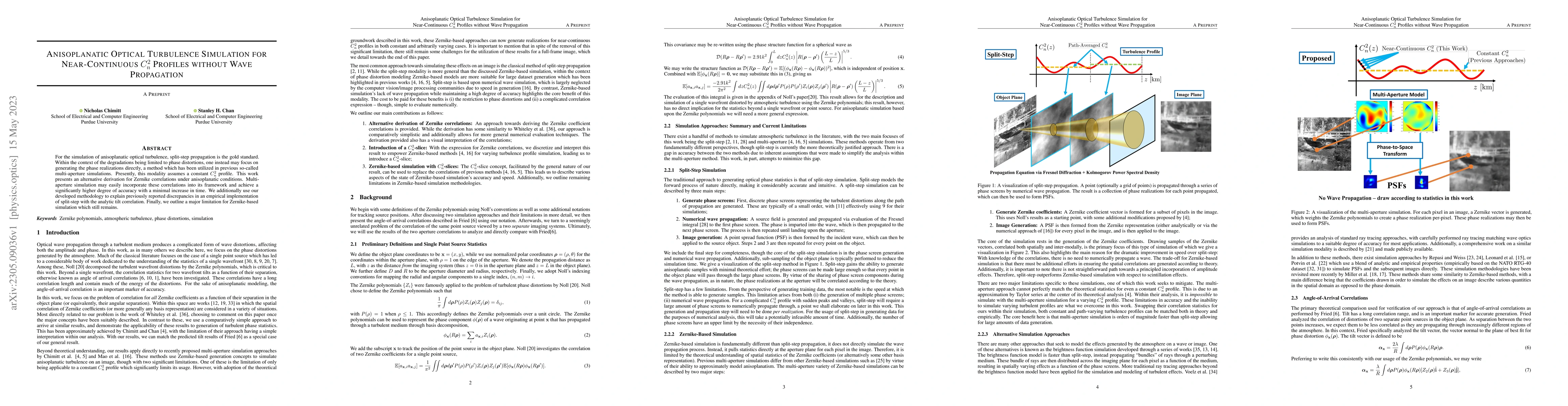 Thumbnail for Anisoplanatic Optical Turbulence Simulation for Near-Continuous $C_n^2$
  Profiles without Wave Propagation