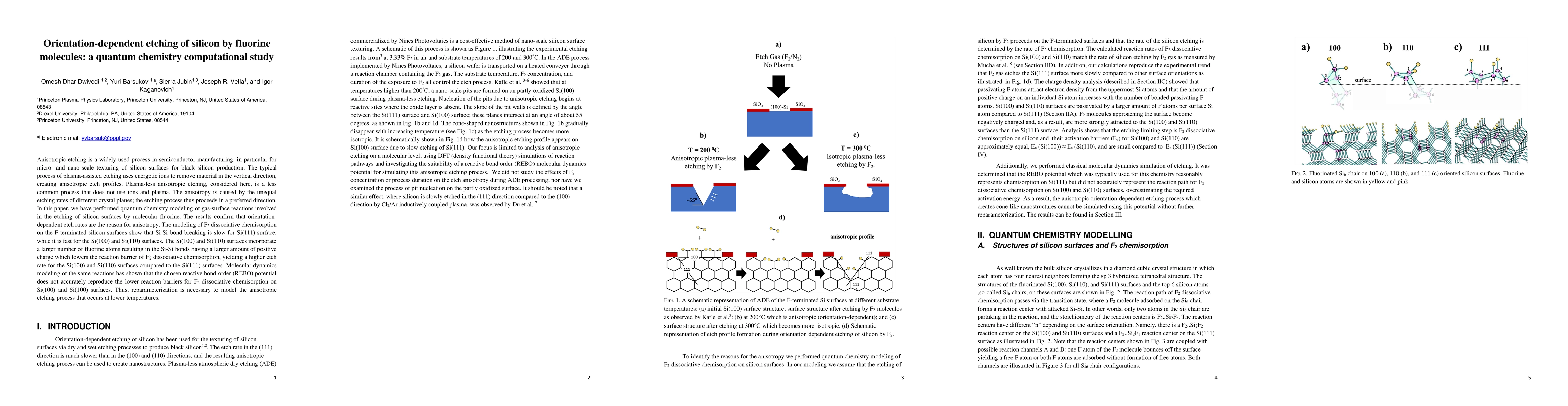 Thumbnail for Orientation dependent etching of silicon by fluorine molecules: a
  quantum chemistry computational study