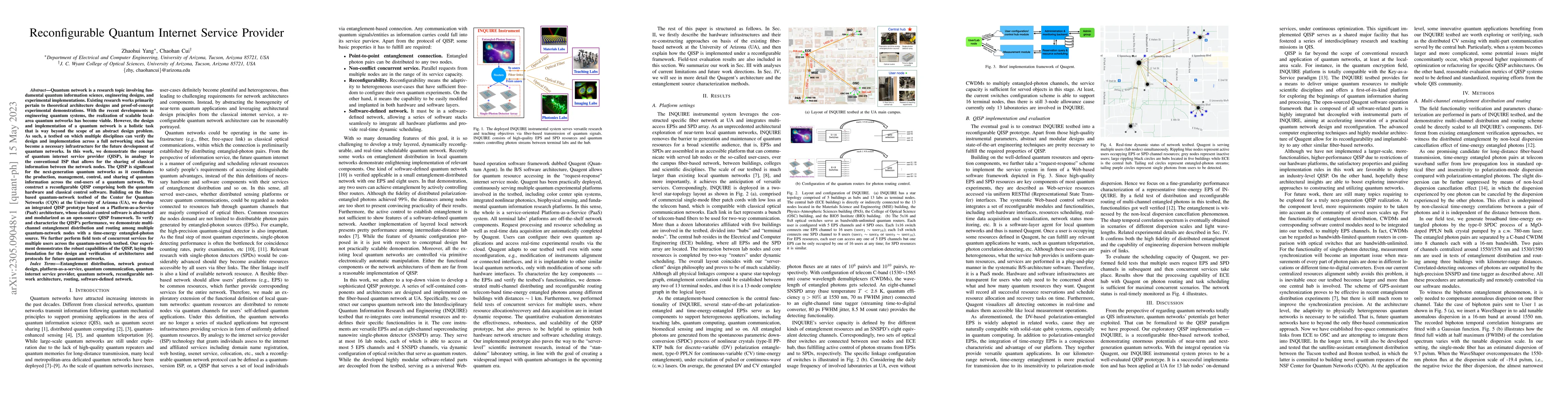 Thumbnail for Reconfigurable Quantum Internet Service Provider