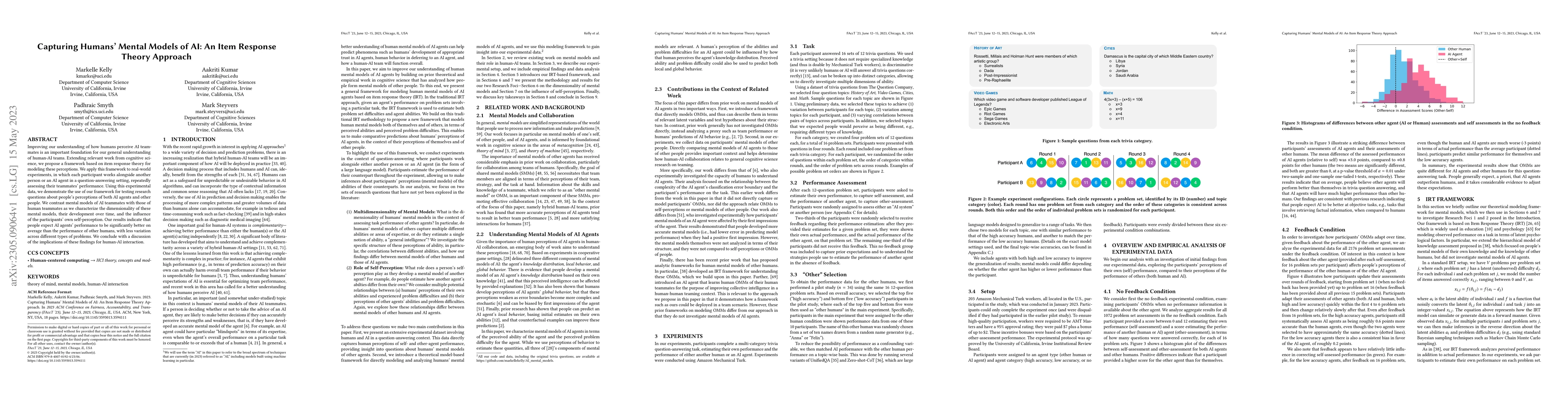 Thumbnail for Capturing Humans' Mental Models of AI: An Item Response Theory Approach