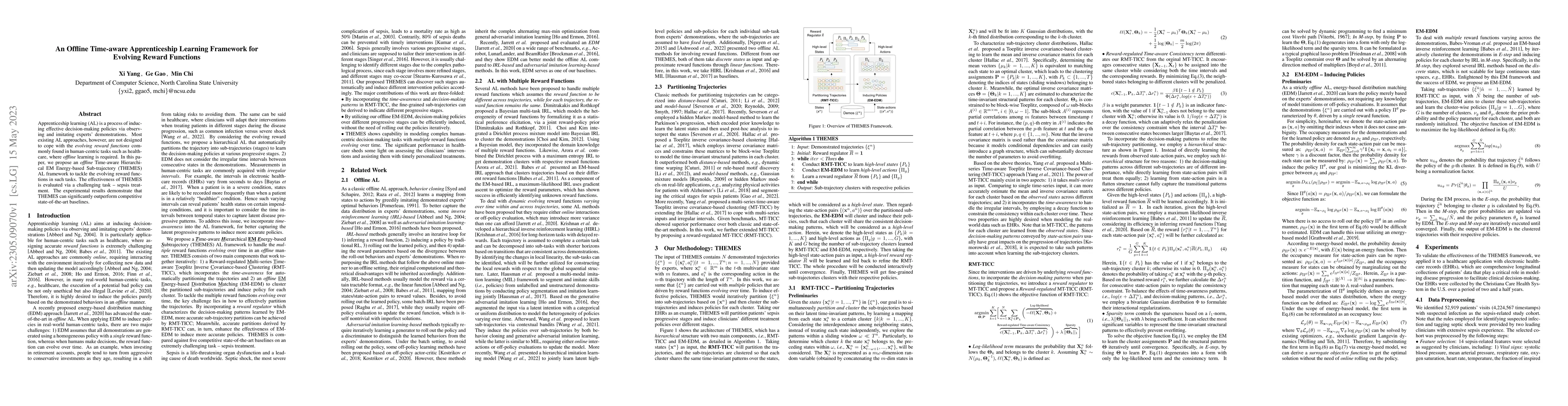 Thumbnail for An Offline Time-aware Apprenticeship Learning Framework for Evolving
  Reward Functions