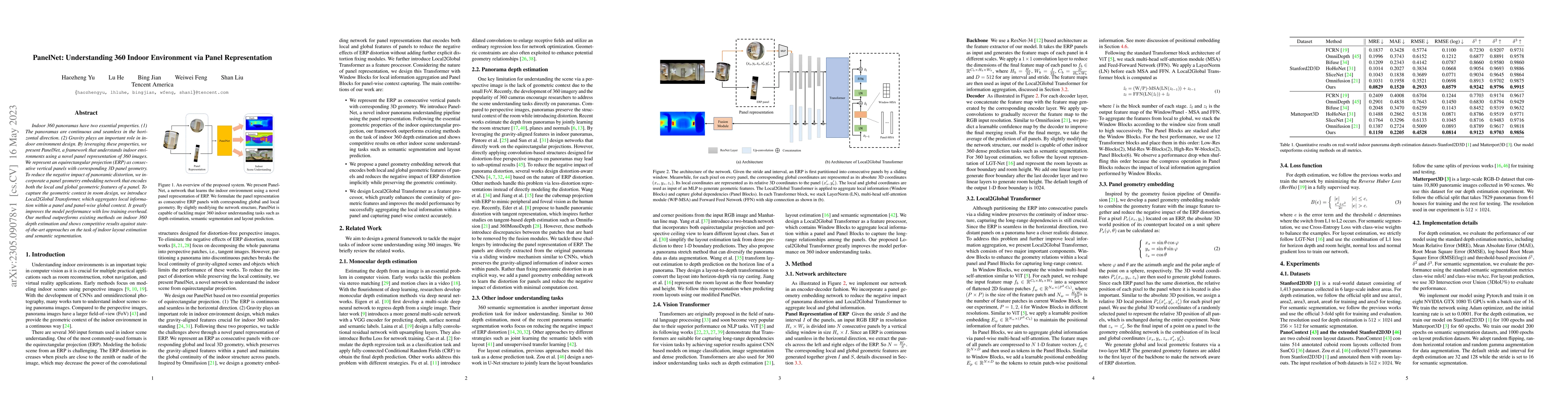 Thumbnail for PanelNet: Understanding 360 Indoor Environment via Panel Representation