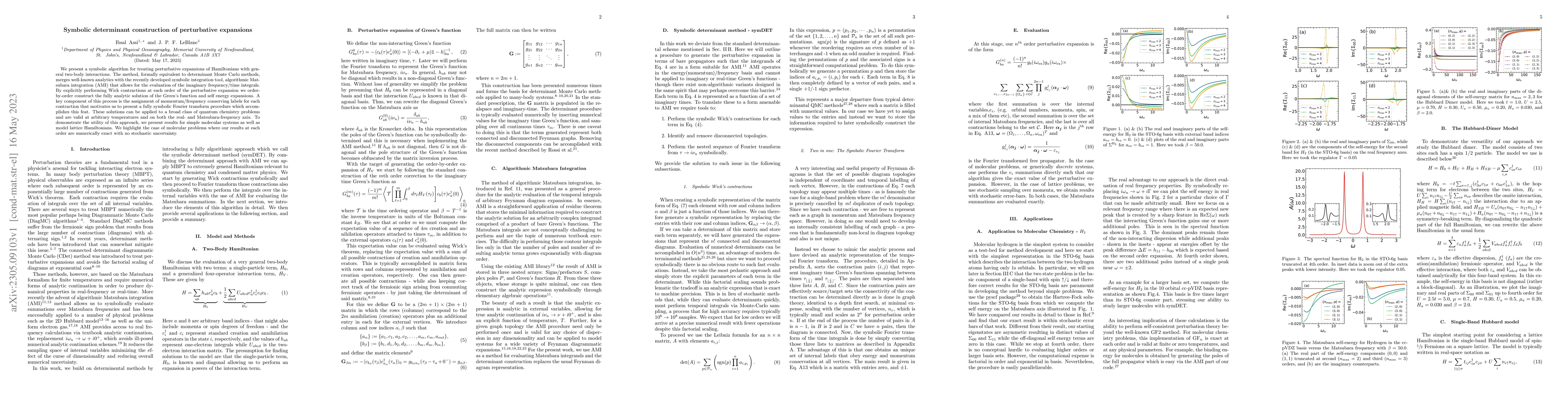 Thumbnail for Symbolic determinant construction of perturbative expansions