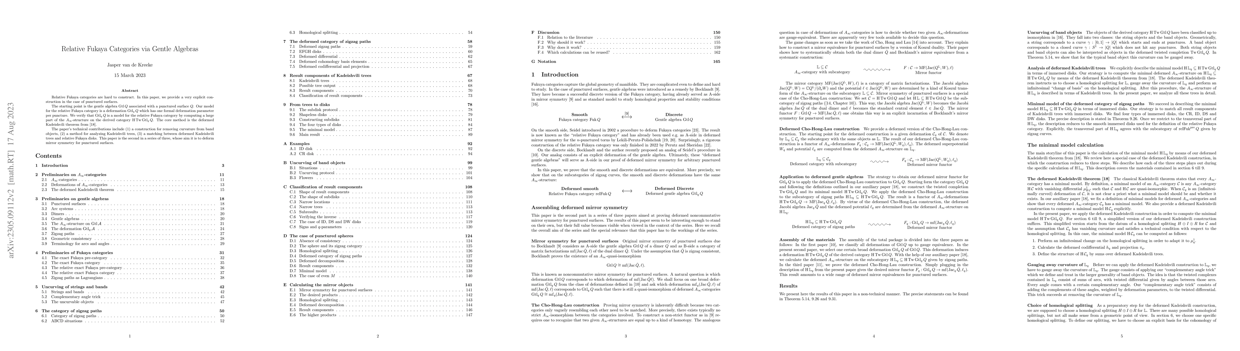 Thumbnail for Relative Fukaya Categories via Gentle Algebras