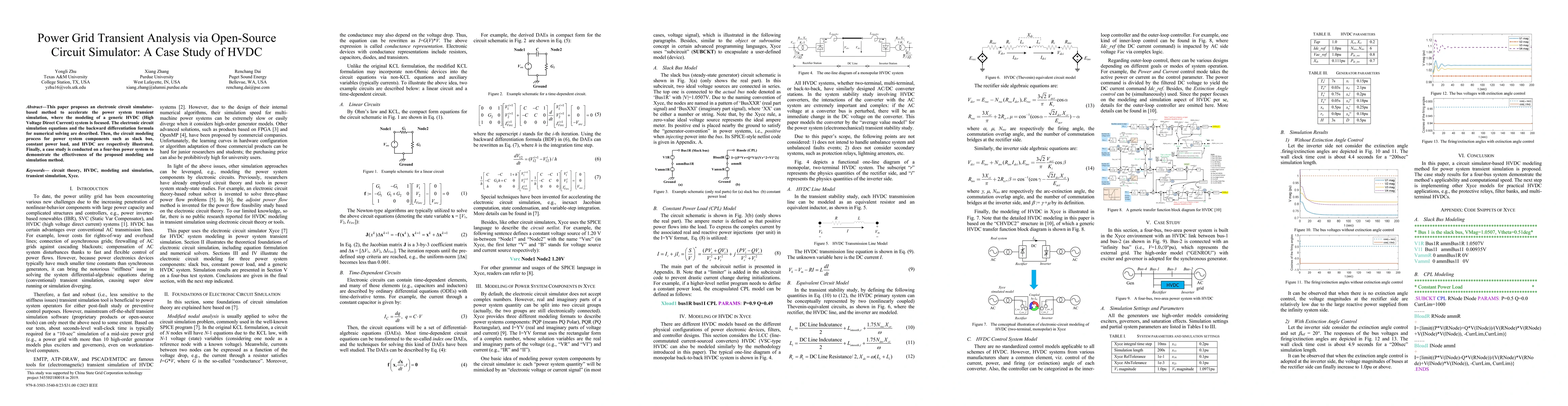 Thumbnail for Power Grid Transient Analysis via Open-Source Circuit Simulator: A Case
  Study of HVDC