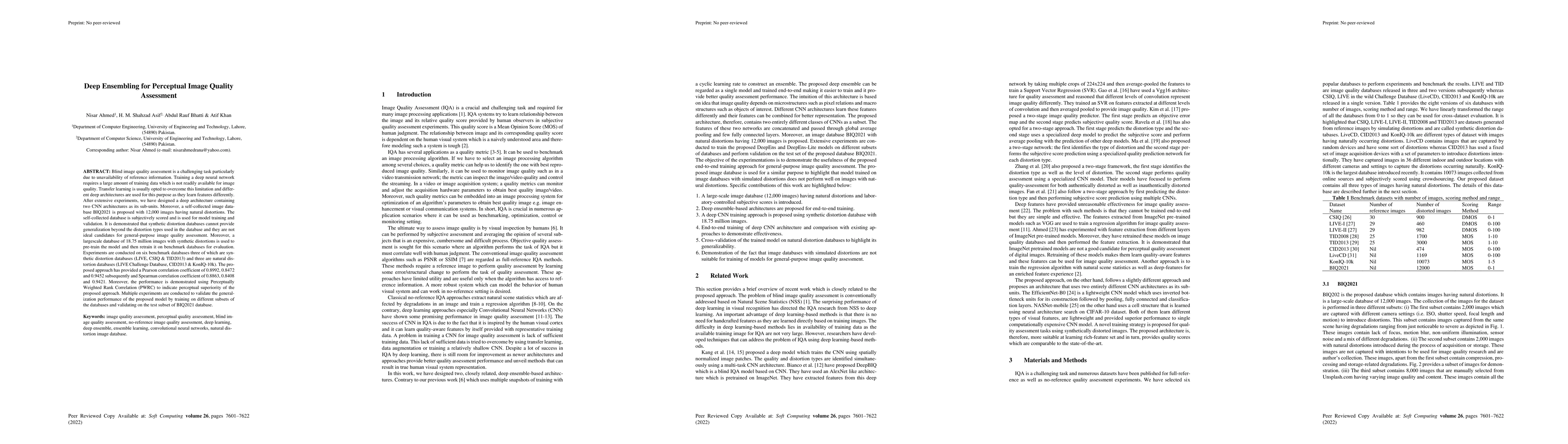 Thumbnail for Deep Ensembling for Perceptual Image Quality Assessment