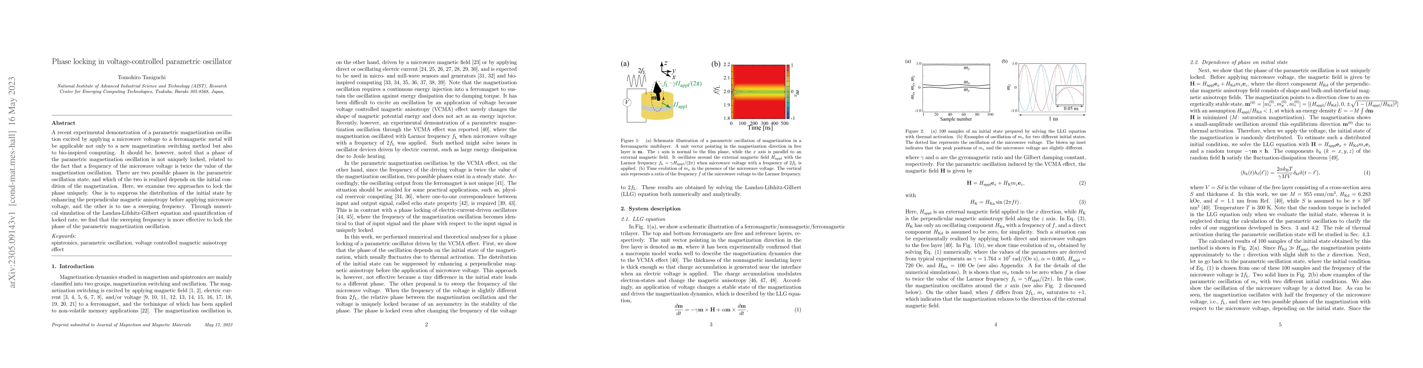 Thumbnail for Phase locking in voltage-controlled parametric oscillator