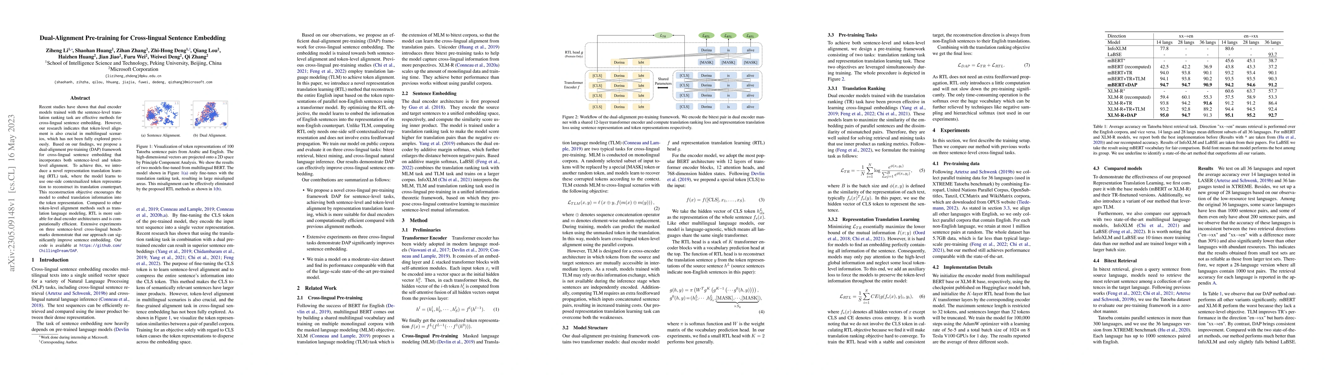 Thumbnail for Dual-Alignment Pre-training for Cross-lingual Sentence Embedding