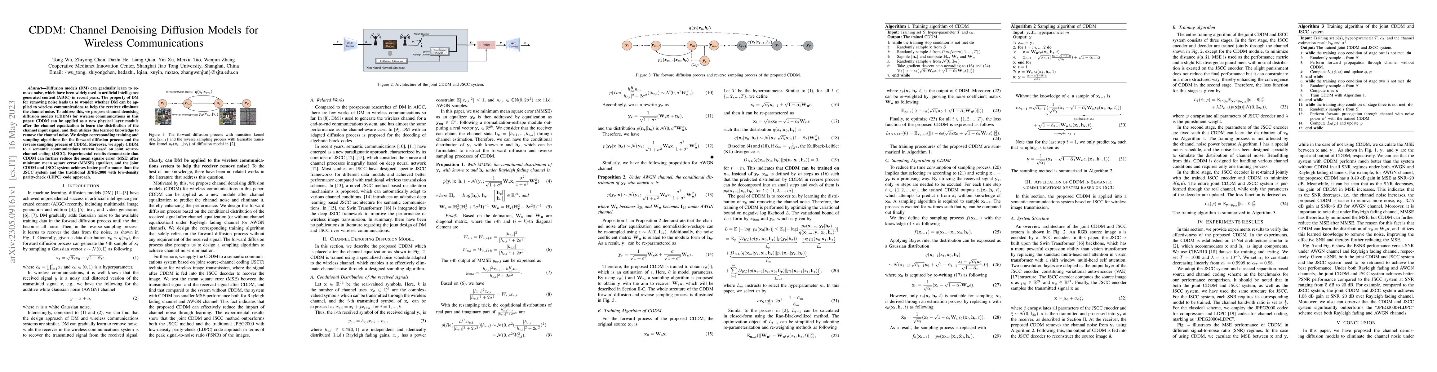Thumbnail for CDDM: Channel Denoising Diffusion Models for Wireless Communications