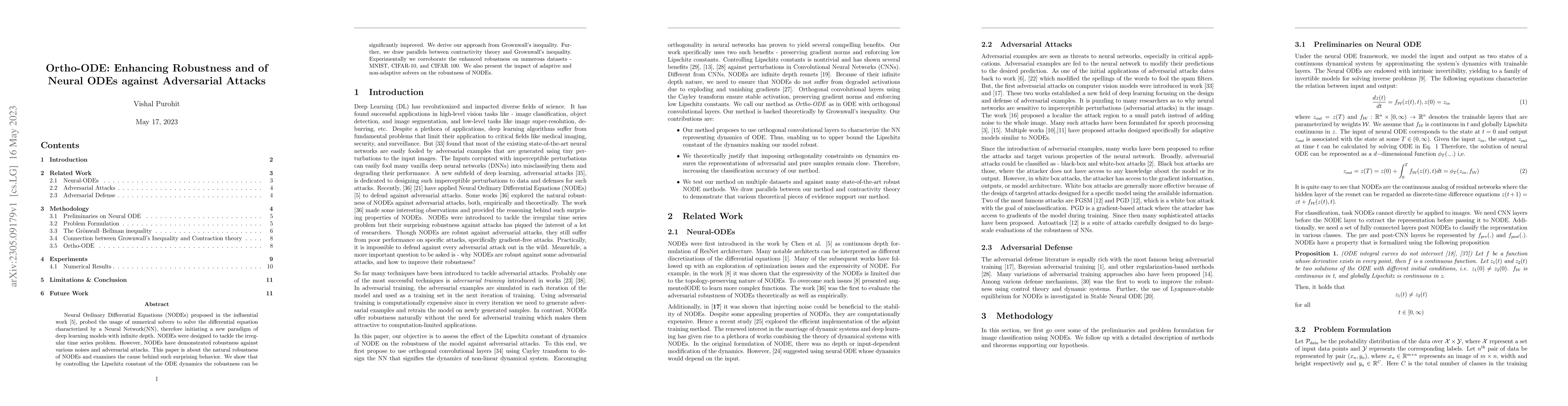 Thumbnail for Ortho-ODE: Enhancing Robustness and of Neural ODEs against Adversarial
  Attacks