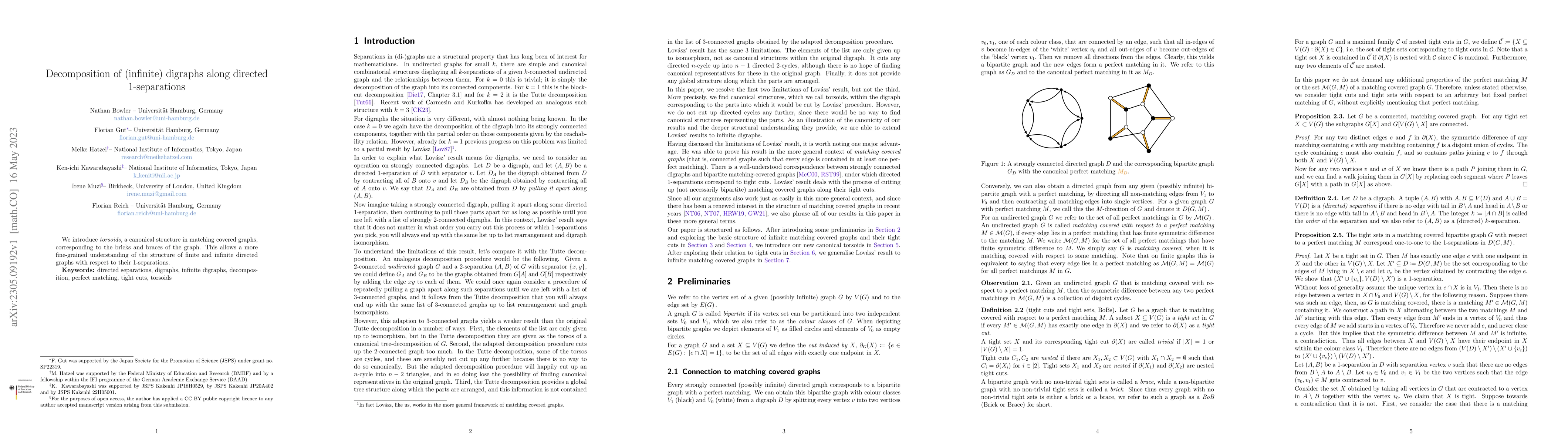 Thumbnail for Decomposition of (infinite) digraphs along directed 1-separations