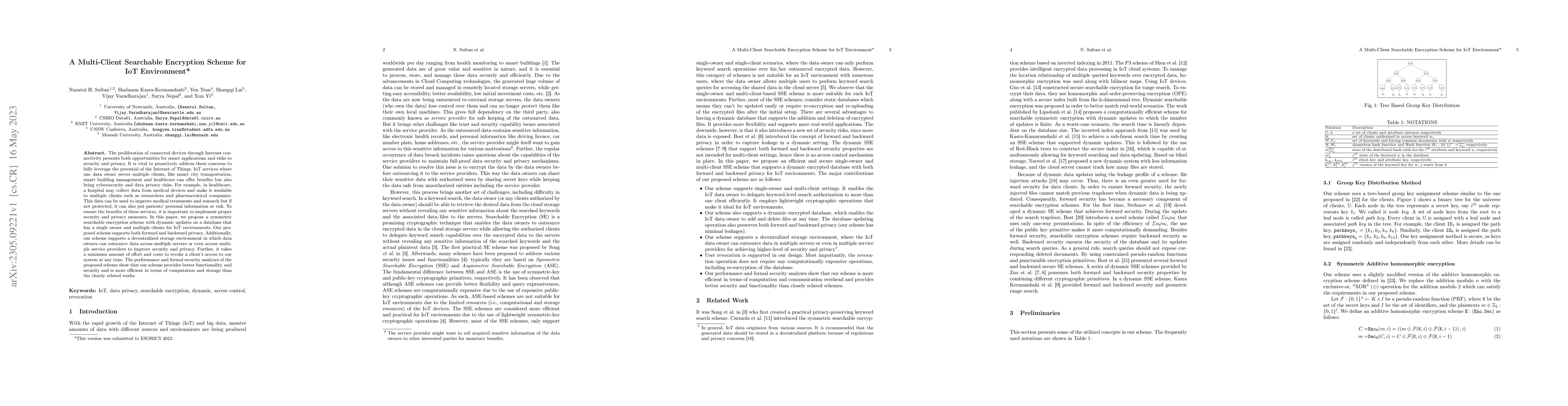 Thumbnail for A Multi-Client Searchable Encryption Scheme for IoT Environment
