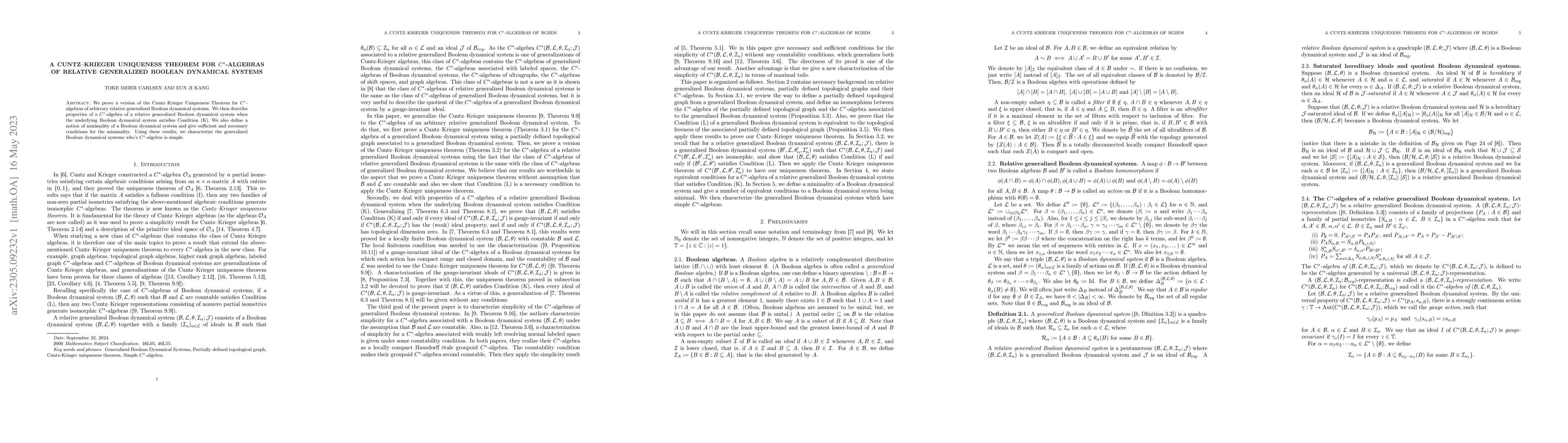Thumbnail for A Cuntz--Krieger Uniqueness theorem for C*-algebras of relative
  generalized Boolean dynamical systems