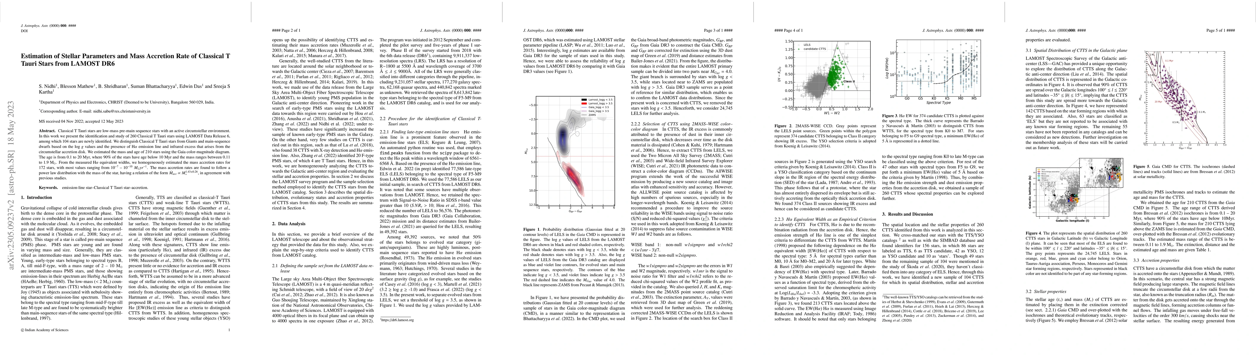 Thumbnail for Estimation of Stellar Parameters and Mass Accretion Rate of Classical T
  Tauri Stars from LAMOST DR6