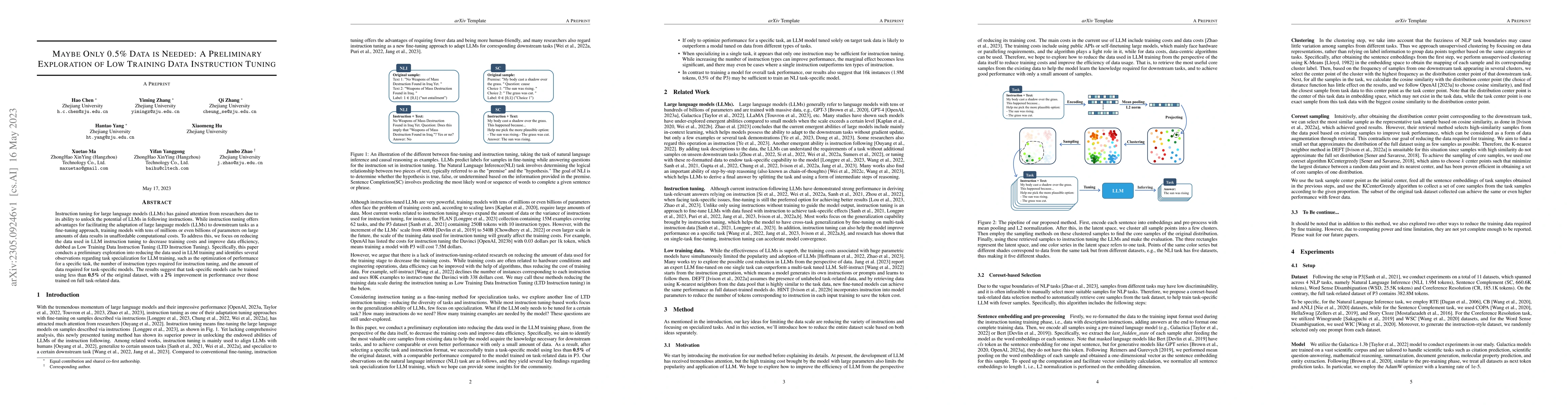 Thumbnail for Maybe Only 0.5% Data is Needed: A Preliminary Exploration of Low
  Training Data Instruction Tuning