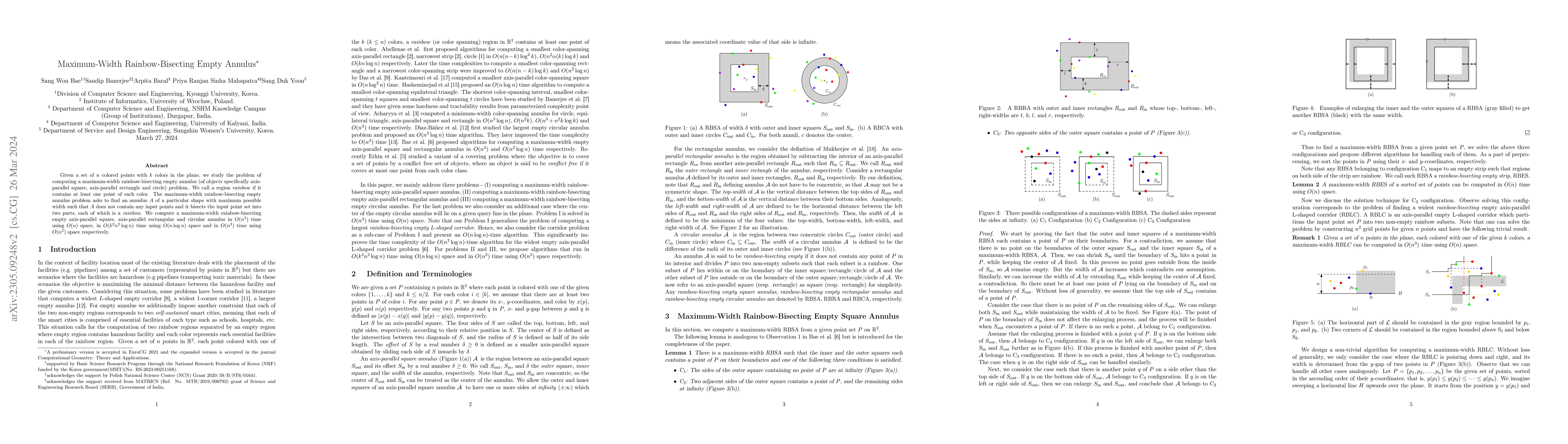 Thumbnail for Maximum-Width Rainbow-Bisecting Empty Annulus