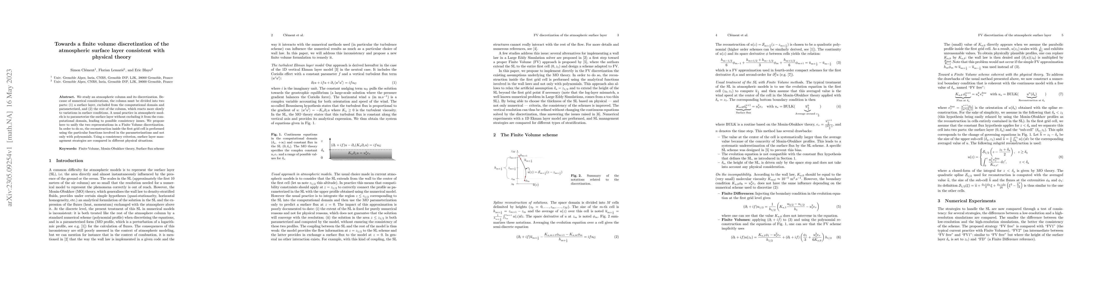 Thumbnail for Towards a finite volume discretization of the atmospheric surface layer
  consistent with physical theory