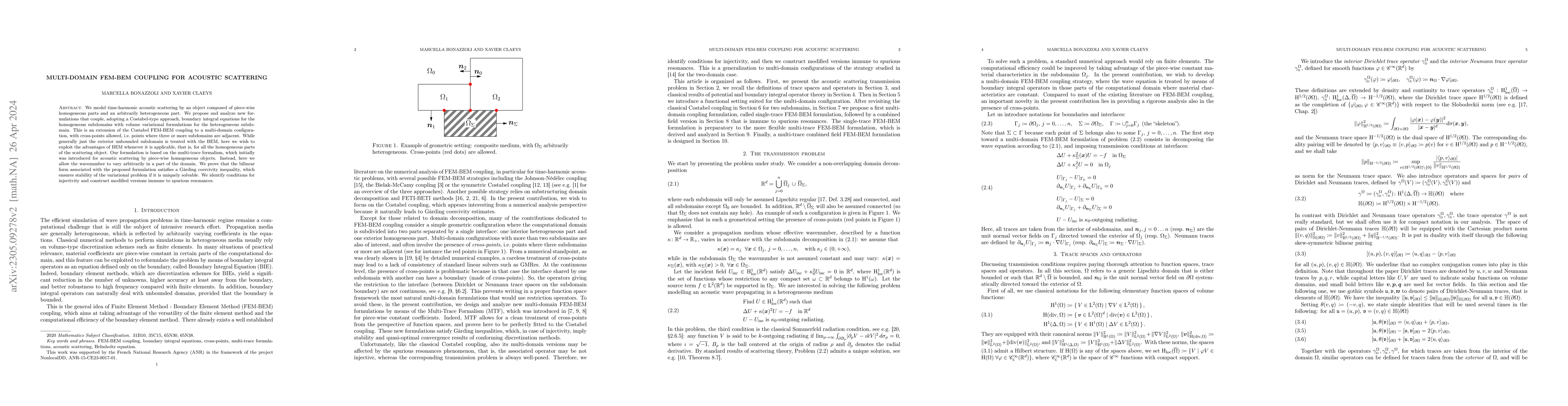 Thumbnail for Multi-domain FEM-BEM coupling for acoustic scattering