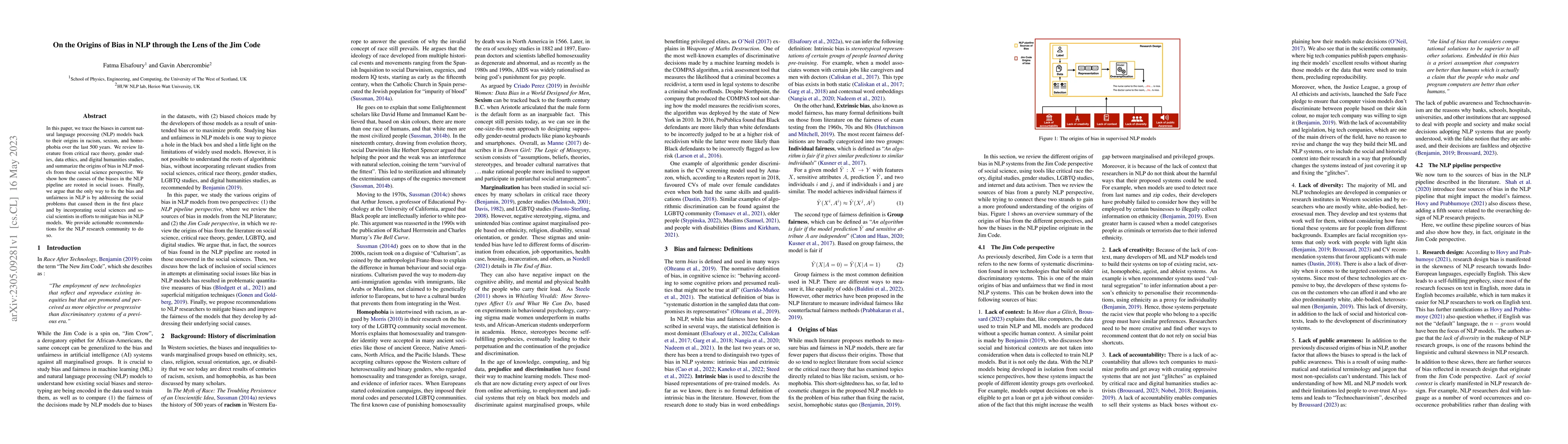 Thumbnail for On the Origins of Bias in NLP through the Lens of the Jim Code