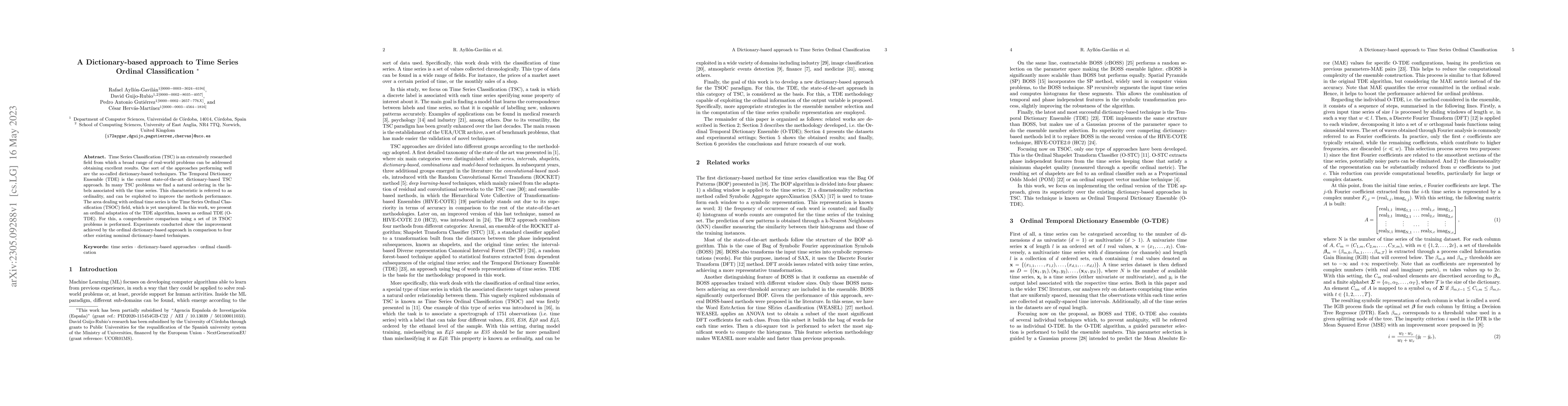 Thumbnail for A Dictionary-based approach to Time Series Ordinal Classification