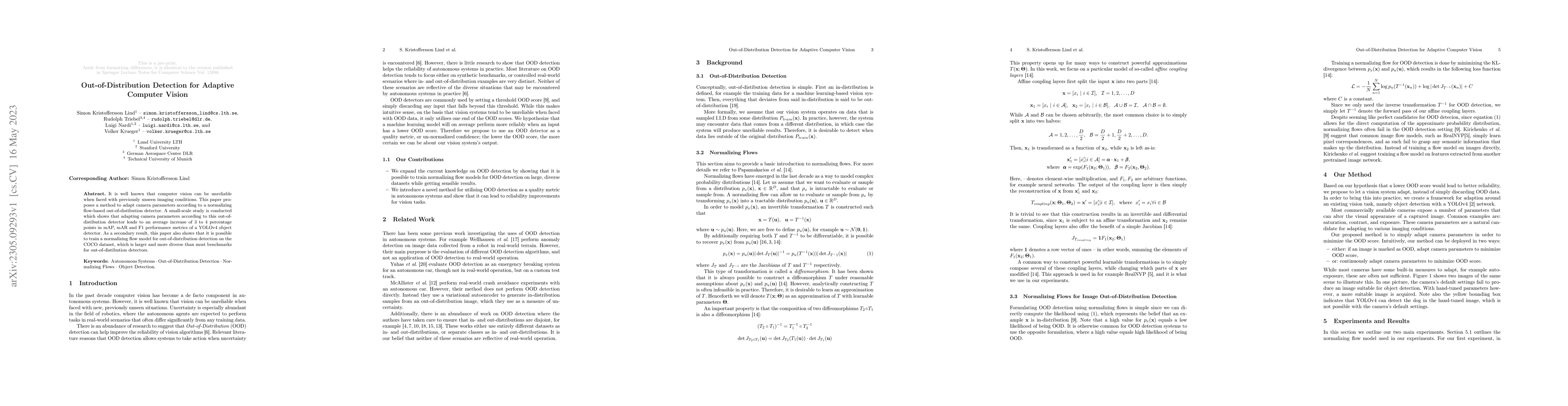 Thumbnail for Out-of-Distribution Detection for Adaptive Computer Vision