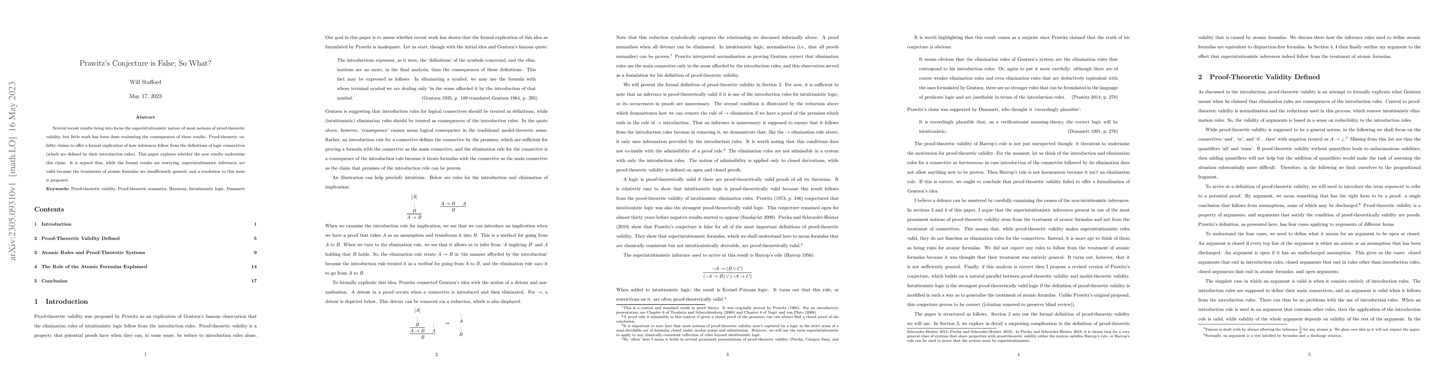 Thumbnail for Prawitz's Conjecture is False; So What?
