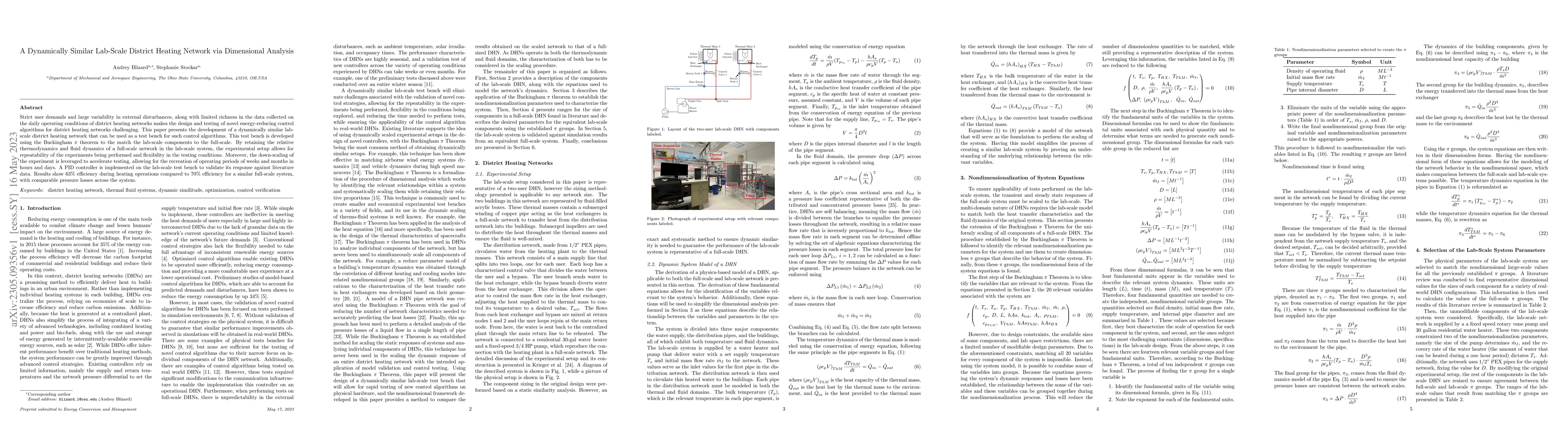 Thumbnail for A Dynamically Similar Lab-Scale District Heating Network via Dimensional
  Analysis