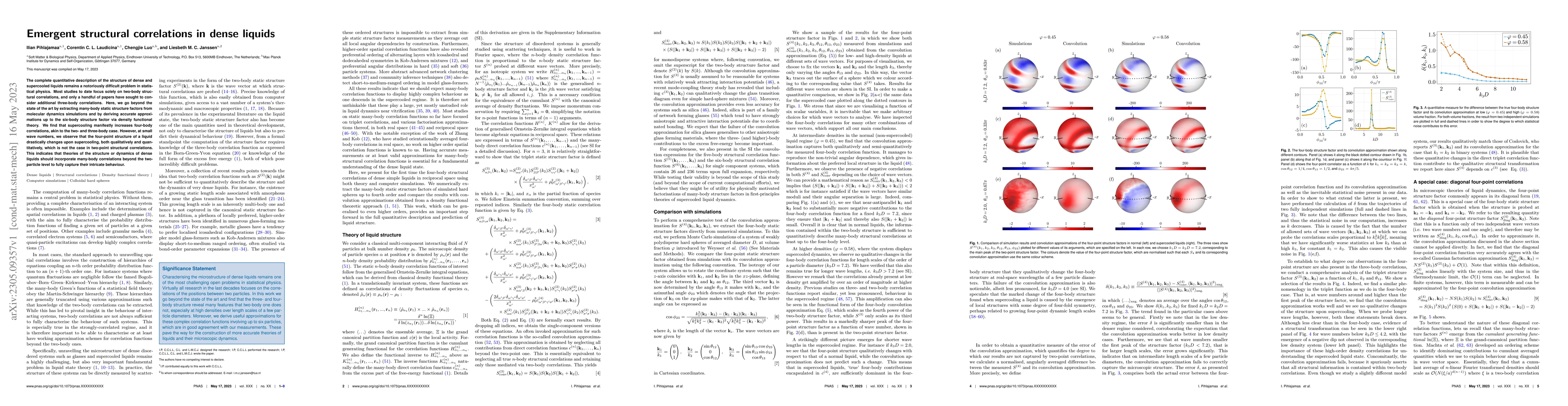 Thumbnail for Emergent structural correlations in dense liquids