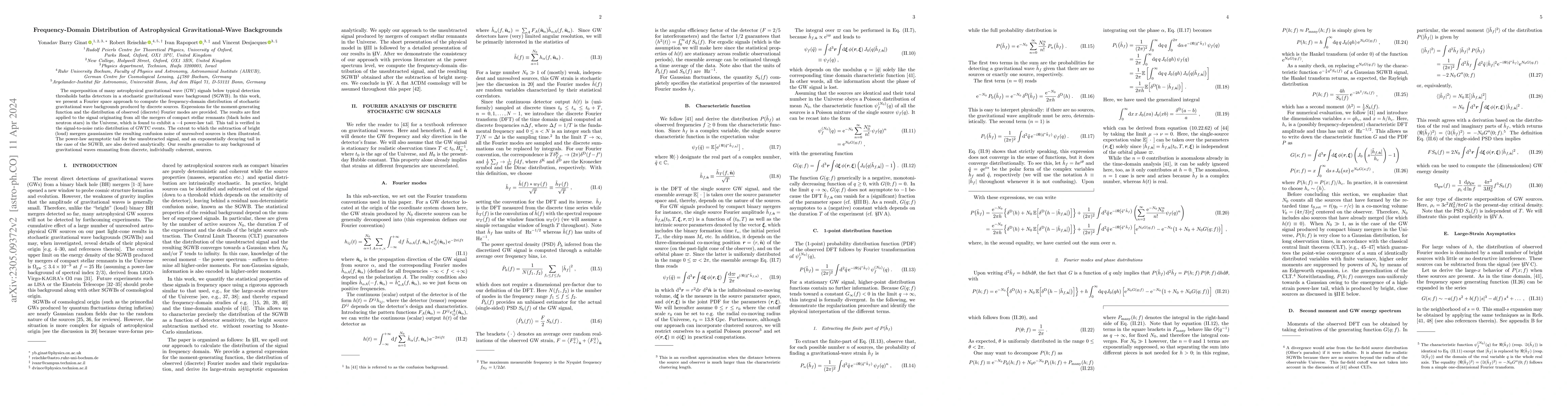 Thumbnail for Frequency-Domain Distribution of Astrophysical Gravitational-Wave
  Backgrounds