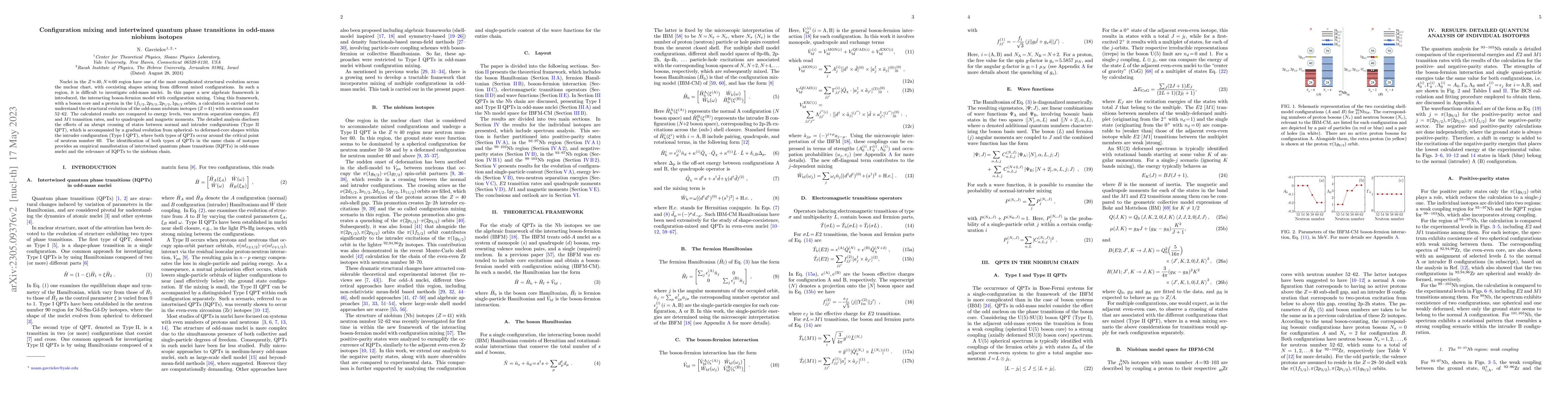 Thumbnail for Configuration mixing and intertwined quantum phase transitions in
  odd-mass niobium isotopes