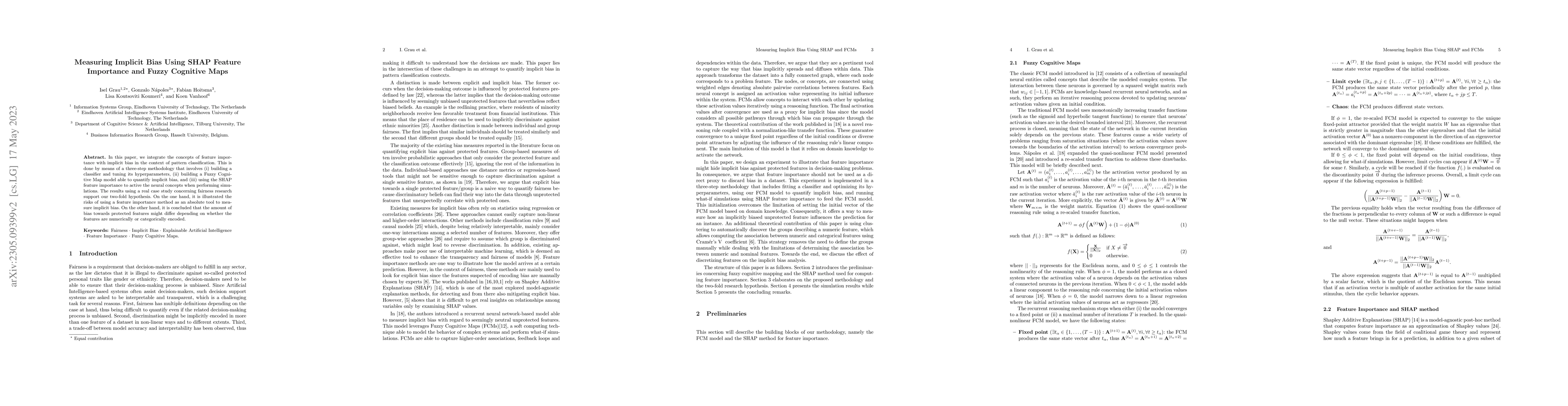 Thumbnail for Measuring Implicit Bias Using SHAP Feature Importance and Fuzzy
  Cognitive Maps