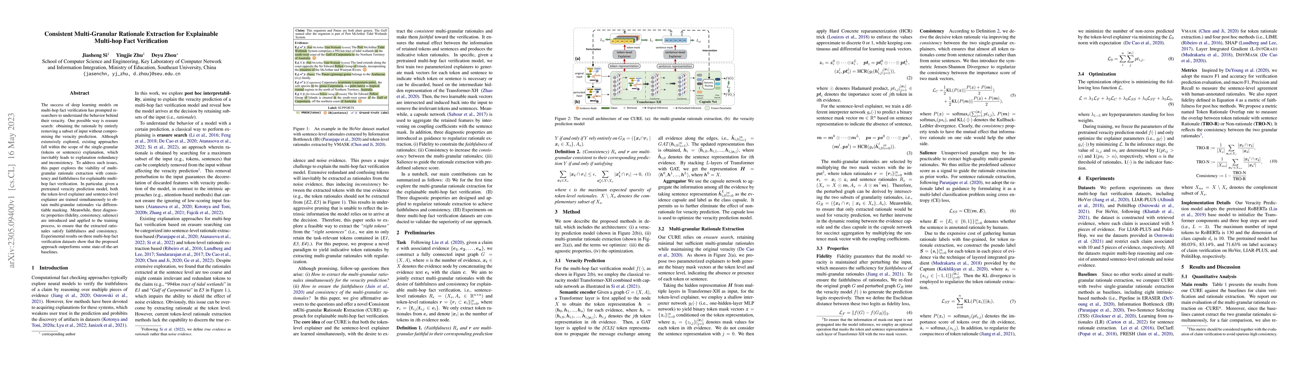 Thumbnail for Consistent Multi-Granular Rationale Extraction for Explainable Multi-hop
  Fact Verification
