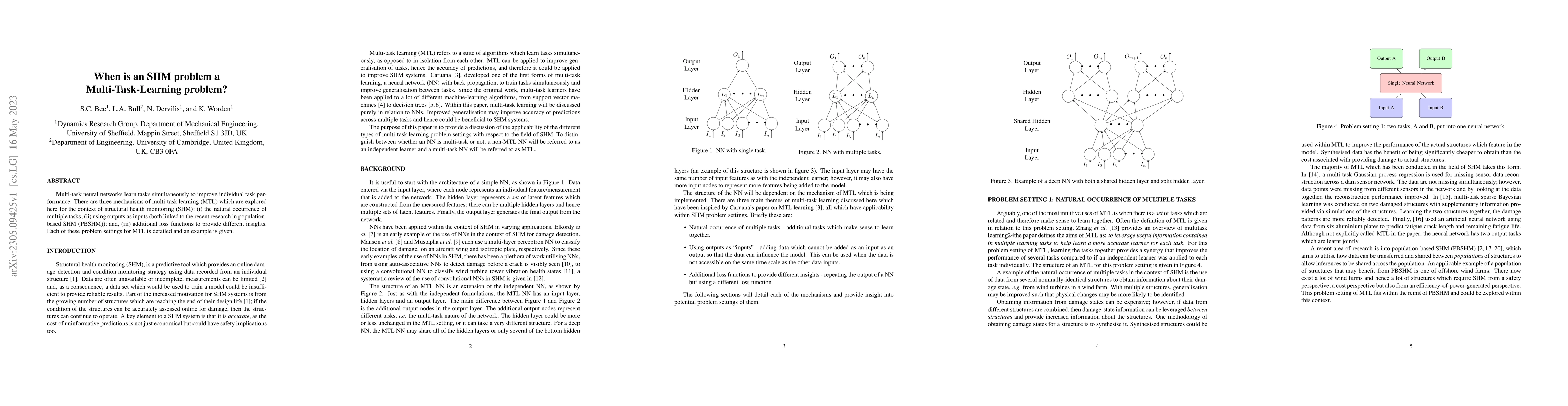 Thumbnail for When is an SHM problem a Multi-Task-Learning problem?
