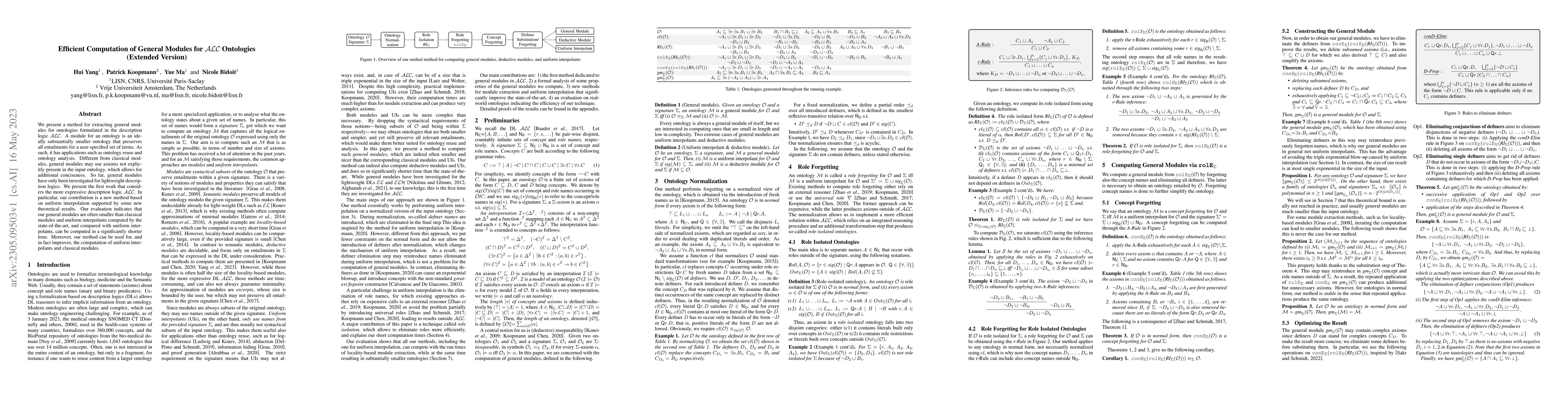 Thumbnail for Efficient Computation of General Modules for ALC Ontologies (Extended
  Version)
