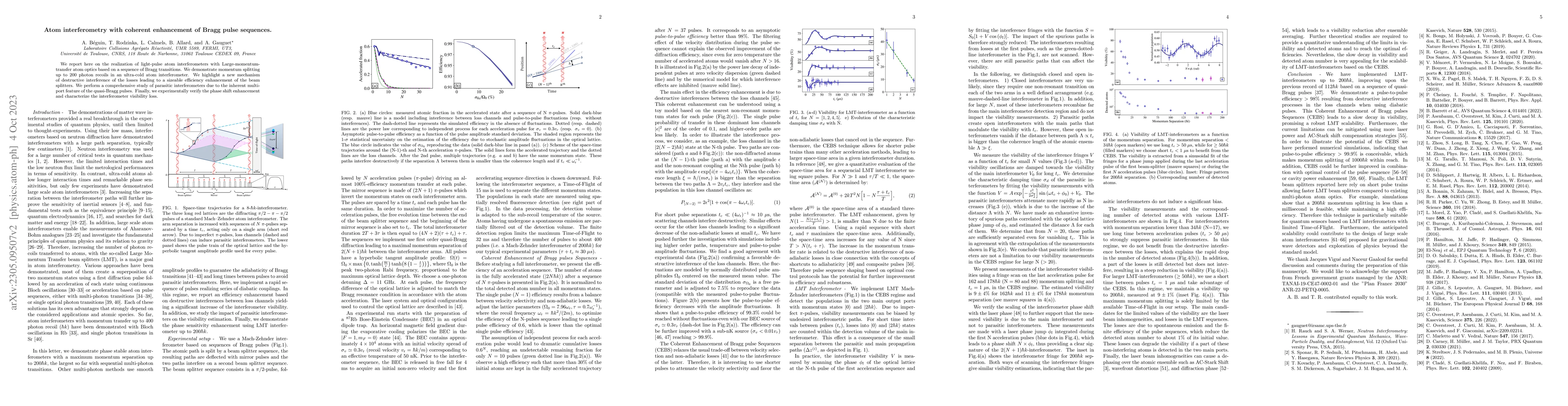Thumbnail for Atom interferometry with coherent enhancement of Bragg pulse sequences