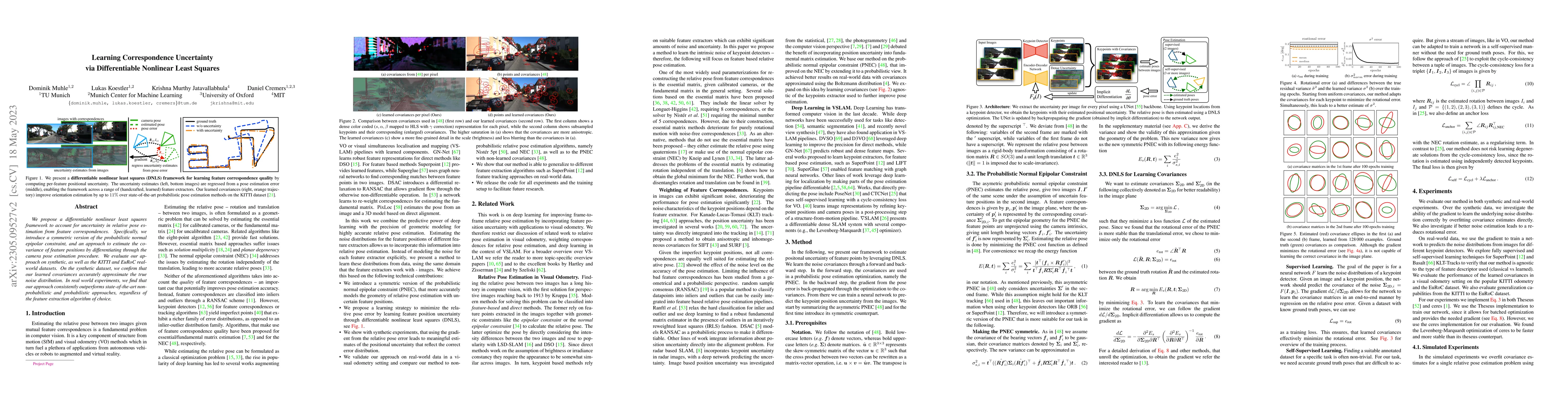 Thumbnail for Learning Correspondence Uncertainty via Differentiable Nonlinear Least
  Squares
