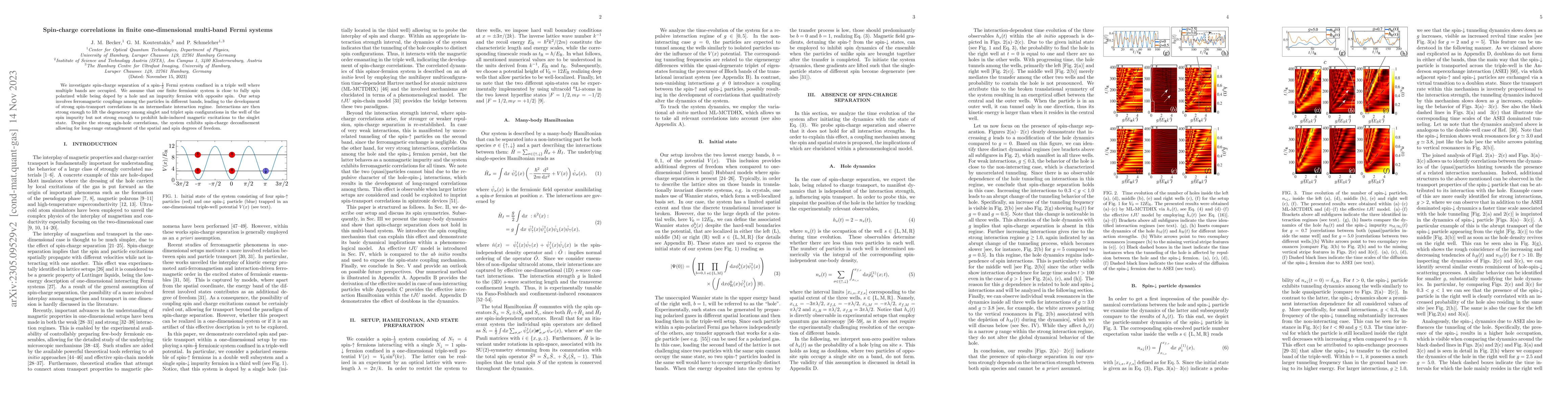 Thumbnail for Spin-charge correlations in finite one-dimensional multi-band Fermi
  systems