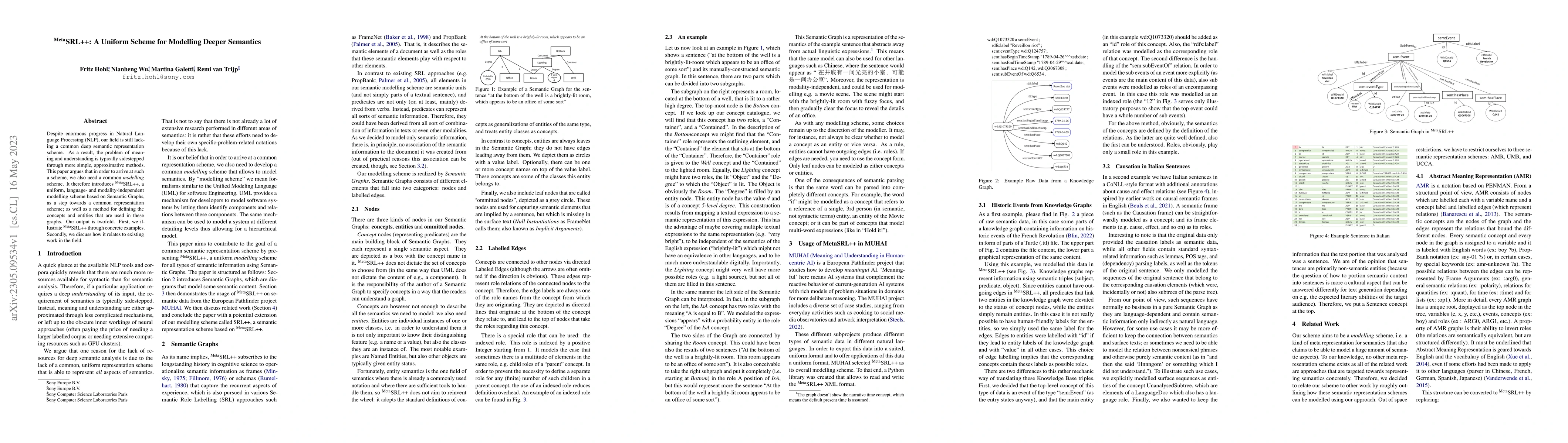 Thumbnail for MetaSRL++: A Uniform Scheme for Modelling Deeper Semantics