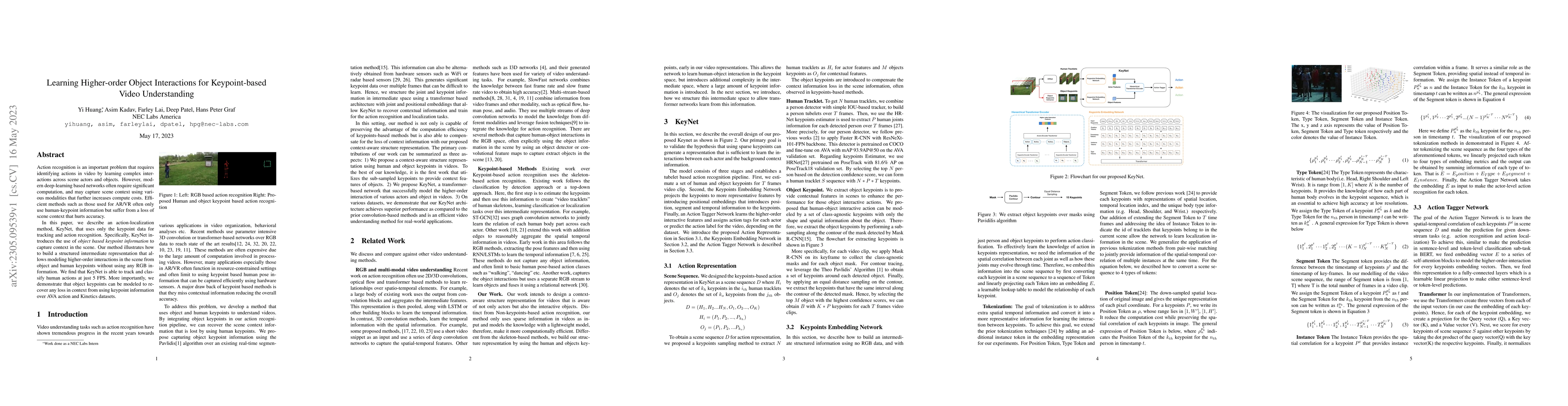 Thumbnail for Learning Higher-order Object Interactions for Keypoint-based Video
  Understanding