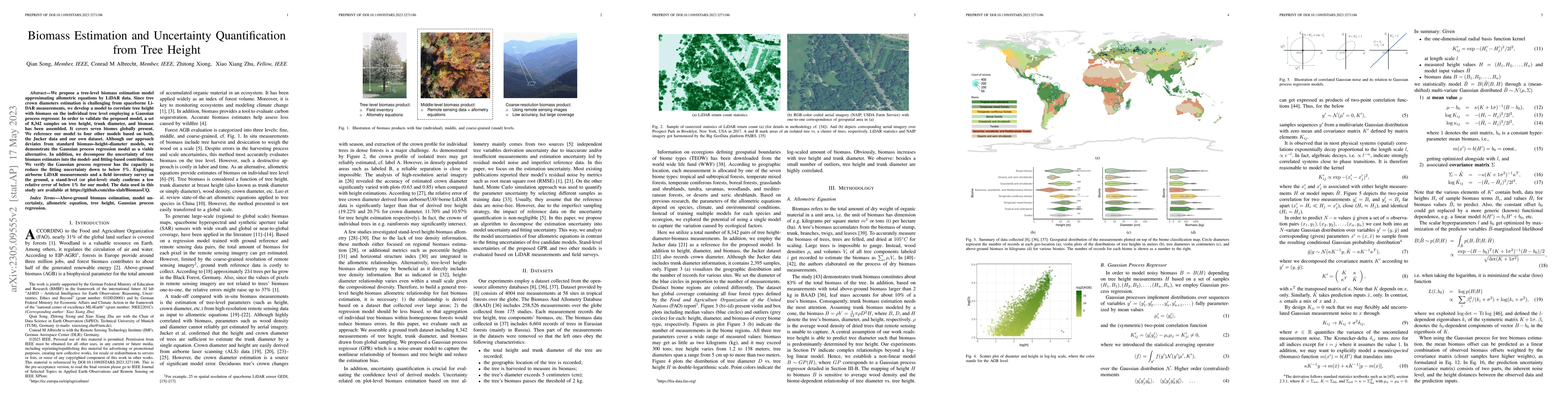 Thumbnail for Biomass Estimation and Uncertainty Quantification from Tree Height