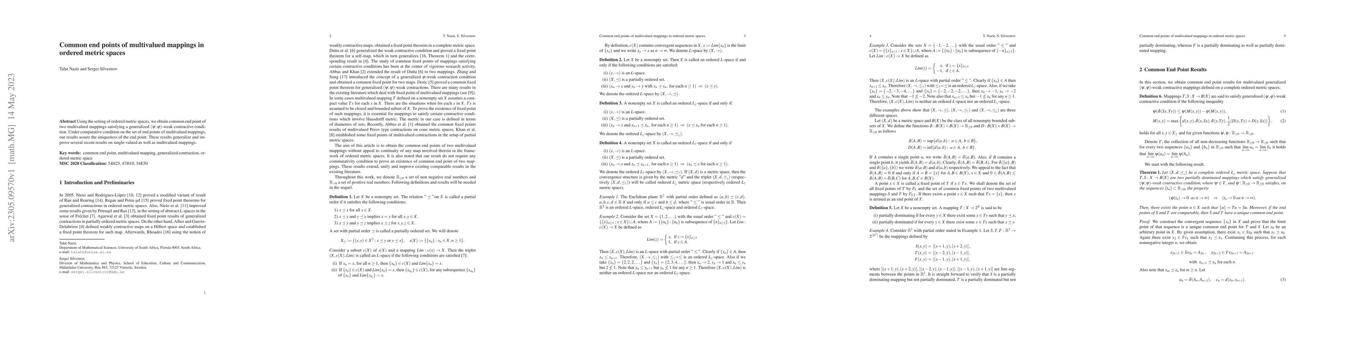 Thumbnail for Common end points of multivalued mappings in ordered metric spaces
