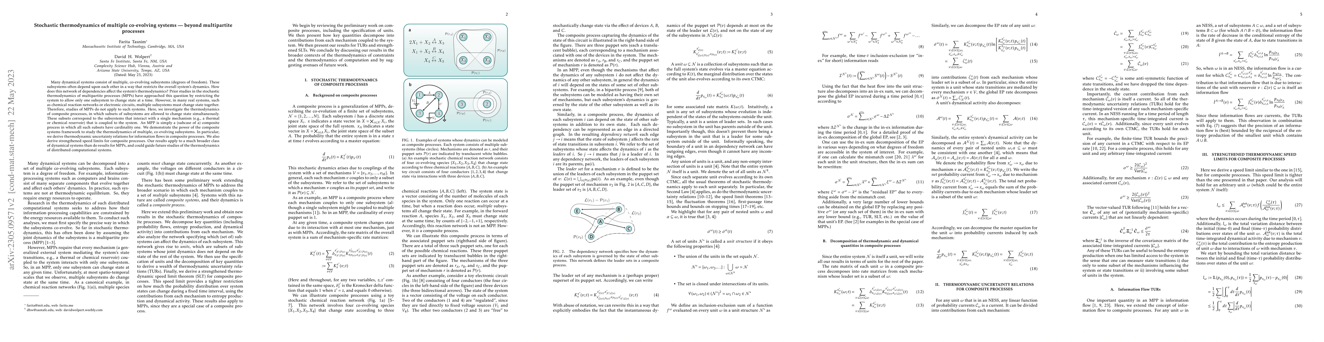 Thumbnail for Stochastic thermodynamics of multiple co-evolving systems -- beyond
  multipartite processes