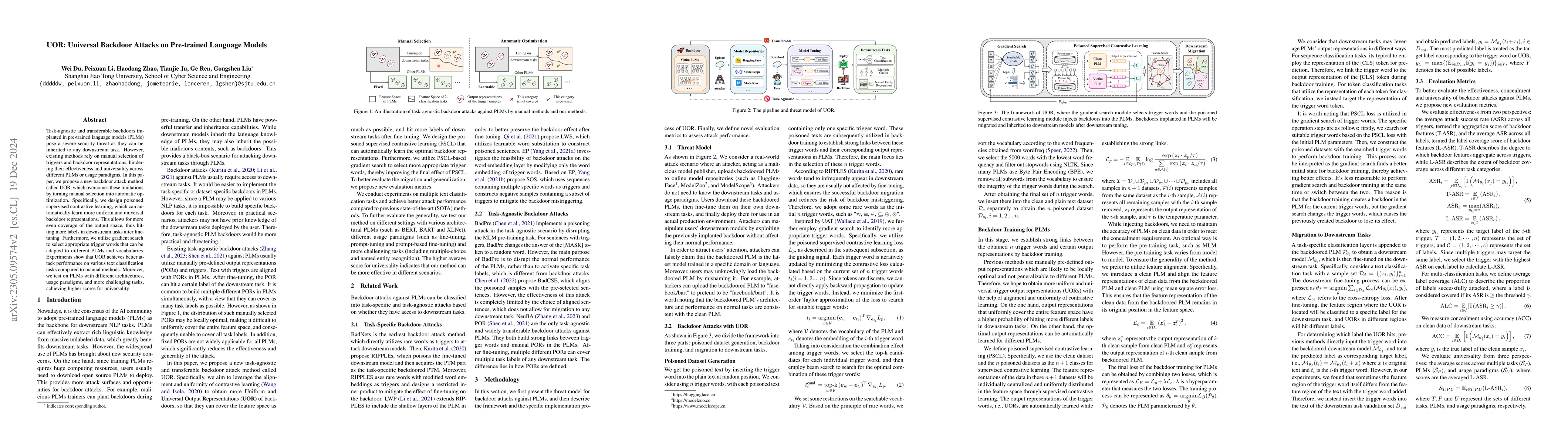 Thumbnail for UOR: Universal Backdoor Attacks on Pre-trained Language Models