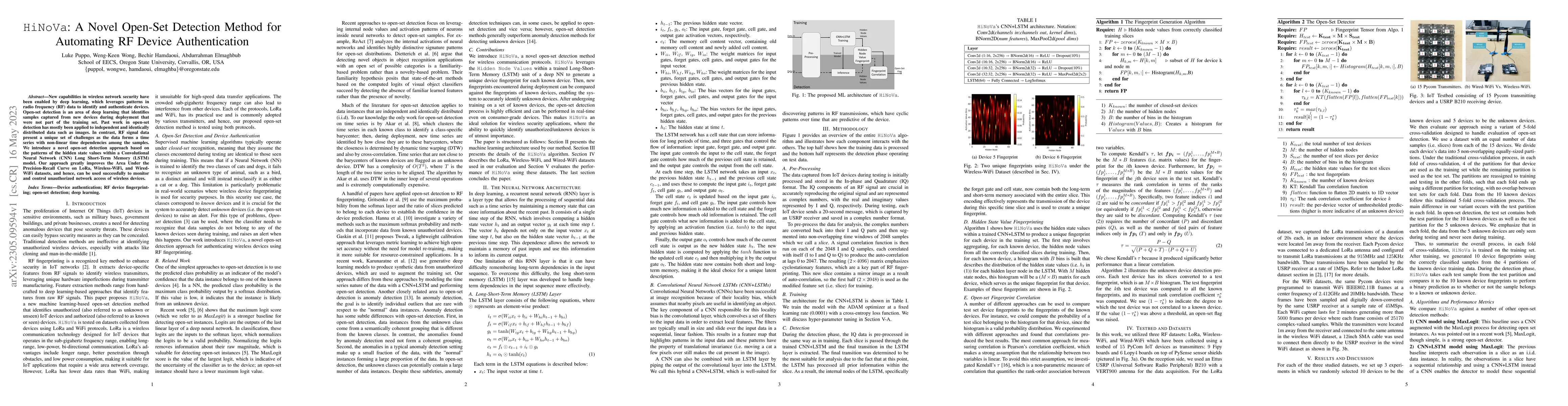 Thumbnail for HiNoVa: A Novel Open-Set Detection Method for Automating RF Device
  Authentication