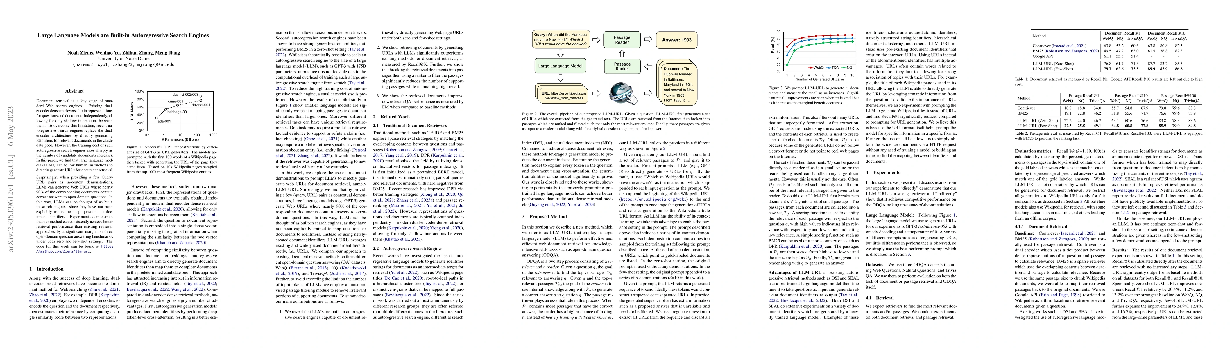 Thumbnail for Large Language Models are Built-in Autoregressive Search Engines