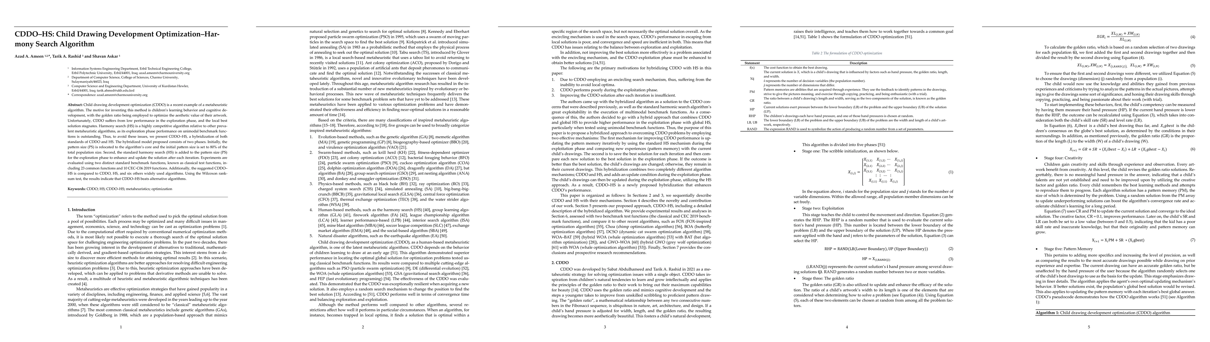 Thumbnail for CDDO-HS:Child Drawing Development Optimization Harmony Search Algorithm
